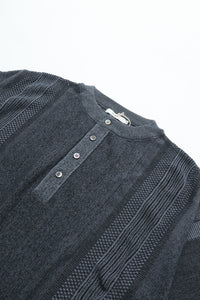 YASHIKI Ryokufu Henley Knit (Green Wind) YSK-26SS-KN13 BLUE