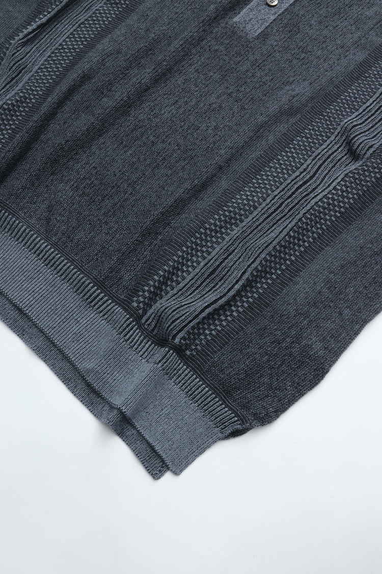 YASHIKI Ryokufu Henley Knit (Green Wind) YSK-26SS-KN13 BLUE
