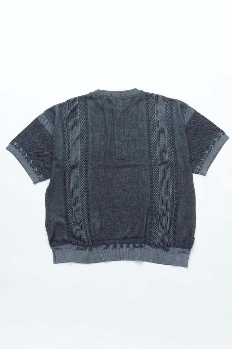 YASHIKI Ryokufu Henley Knit (Green Wind) YSK-26SS-KN13 BLUE