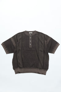 YASHIKI Ryokufu Henley Knit (Green Wind) YSK-26SS-KN13 GREIGE