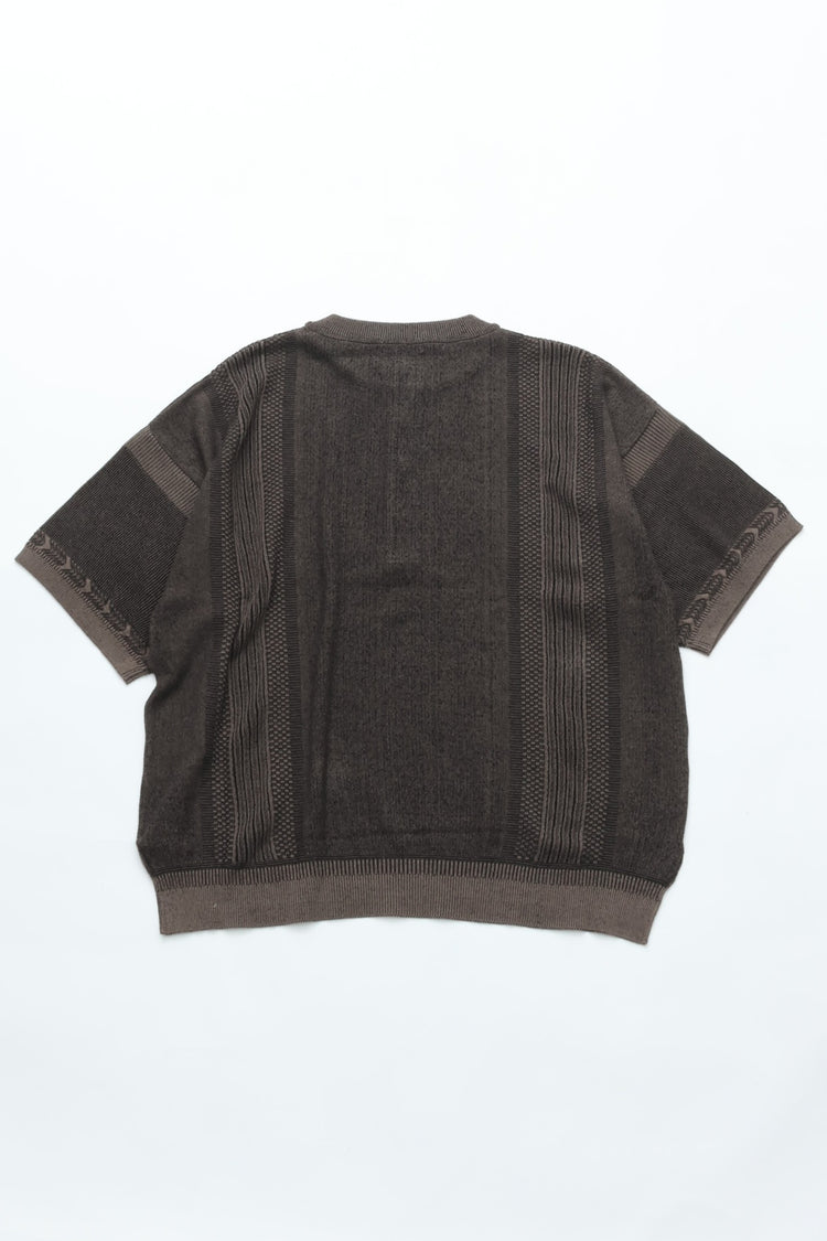 YASHIKI Ryokufu Henley Knit (Green Wind) YSK-26SS-KN13 GREIGE