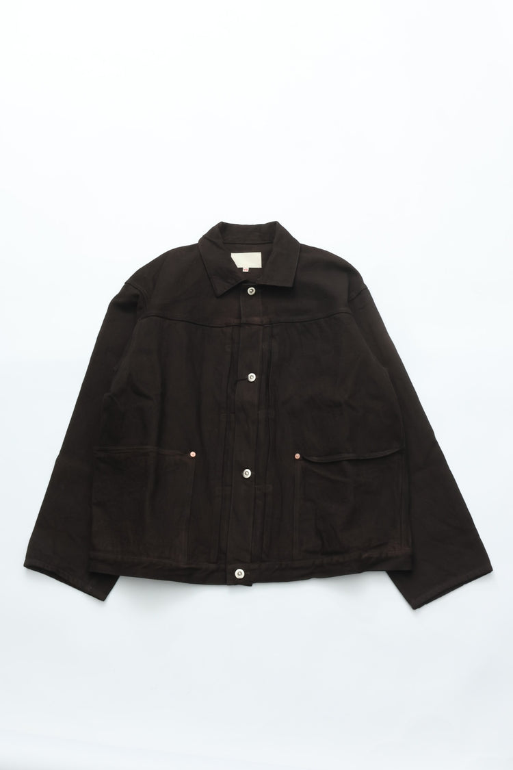 YOKO SAKAMOTO  PLEATS JACKET KAKISHIBU