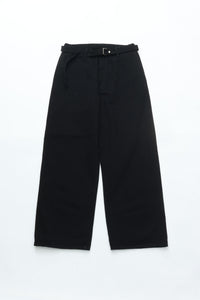 YOKO SAKAMOTO  BELTED TROUSERS BLACK
