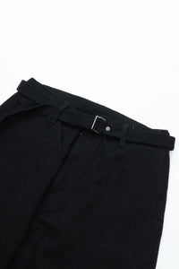 YOKO SAKAMOTO  BELTED TROUSERS BLACK