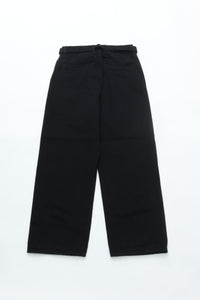 YOKO SAKAMOTO  BELTED TROUSERS BLACK