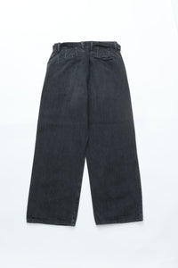 YOKO SAKAMOTO BELTED TROUSERS FADE BLACK