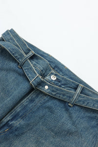 YOKO SAKAMOTO BELTED TROUSERS FADE INDIGO