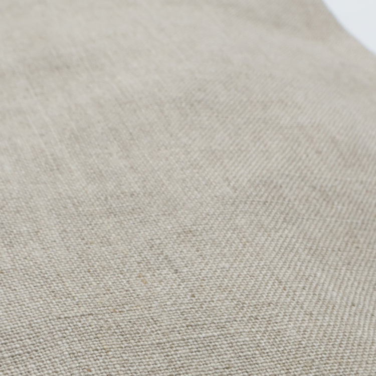 WORKERS  Open Collar Shirt, Ecru Linen