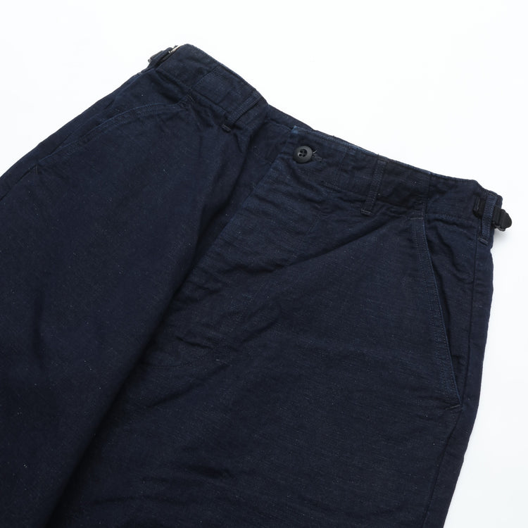 WORKERS  FWP Trousers, Indigo Cotton Linen