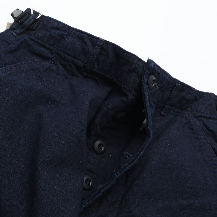 WORKERS  FWP Trousers, Indigo Cotton Linen