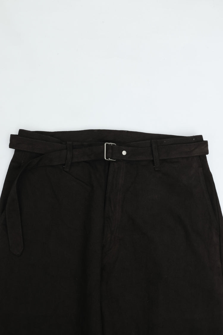 YOKO SAKAMOTO  BELTED TROUSERS KAKISHIBU YS-26SS-21