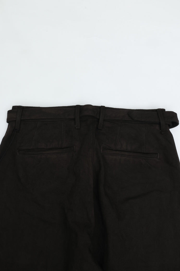 YOKO SAKAMOTO  BELTED TROUSERS KAKISHIBU YS-26SS-21