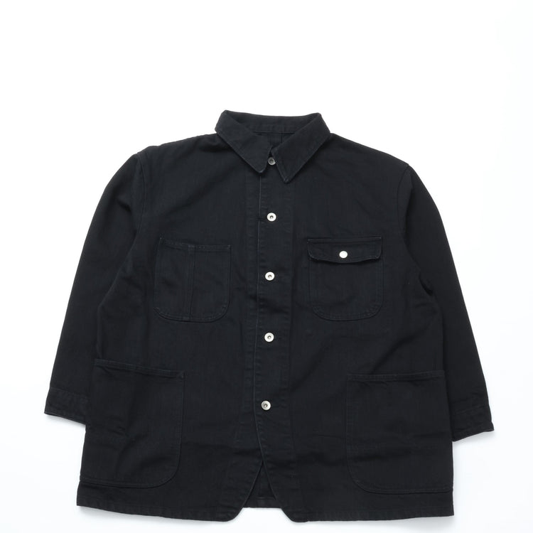 PORTER CLASSIC / STEINBECK DENIM COVERALLS BLACK