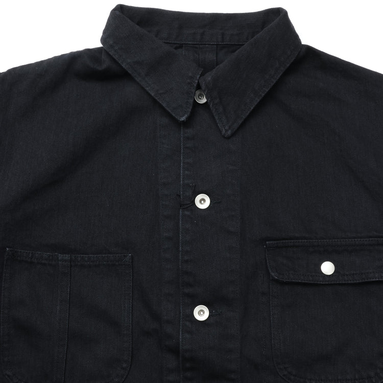 PORTER CLASSIC / STEINBECK DENIM COVERALLS BLACK