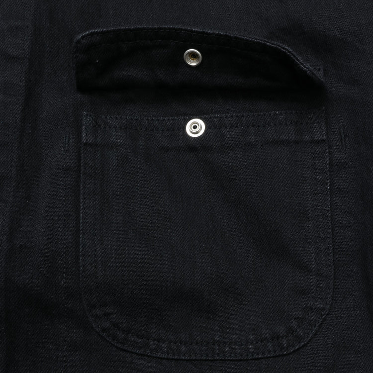 PORTER CLASSIC / STEINBECK DENIM COVERALLS BLACK