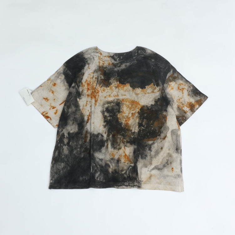 armi  ar070143 SEED CYCLE × WhERE is FAKE × MISAKI USHIOZU CAPSULE COLLECTION RUST DYED（重）SIDE-SLIT SHORT SLEEVE TEE