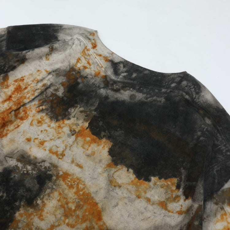 armi  ar070143 SEED CYCLE × WhERE is FAKE × MISAKI USHIOZU CAPSULE COLLECTION RUST DYED（重）SIDE-SLIT SHORT SLEEVE TEE