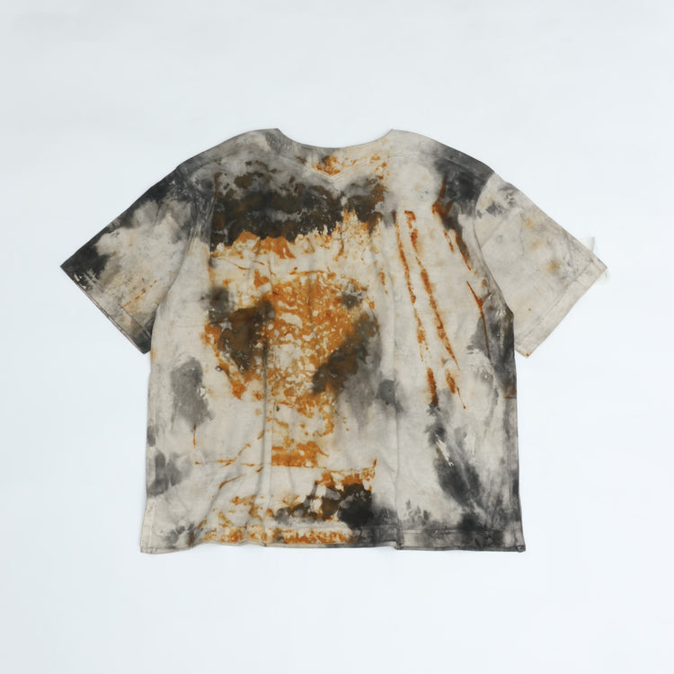 armi  ar070143 SEED CYCLE × WhERE is FAKE × MISAKI USHIOZU CAPSULE COLLECTION RUST DYED（重）SIDE-SLIT SHORT SLEEVE TEE