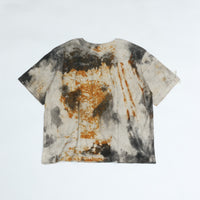 armi ar070143 SEED CYCLE × WhERE is FAKE × MISAKI USHIOZU CAPSULE COLLECTION RUST DYED (HEAVY) SIDE-SLIT SHORT SLEEVE TEE
