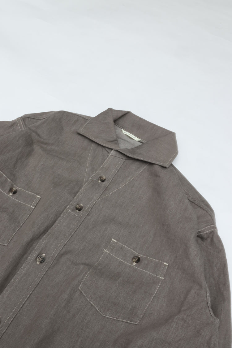 OLD JOE BRAND CAMP COLLAR MARINE SHIRTS Long-Sleeve 261OJ-SH05 NUTMEG