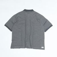 PORTER CLASSIC H/W BEATNIK BORDER OPEN POLO SHIRT GRAY BLACK