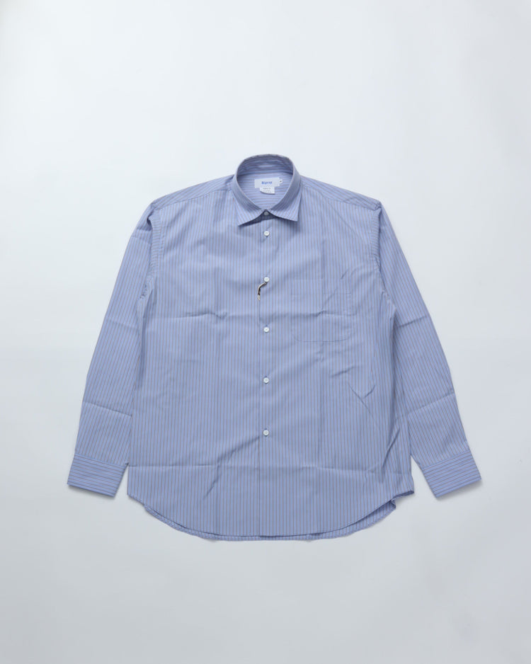 Riprap / FF REGULAR COLLAR SHIRTS SAX/BROWN
