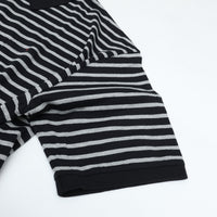 PORTER CLASSIC H/W BEATNIK BORDER OPEN POLO SHIRT BLACK