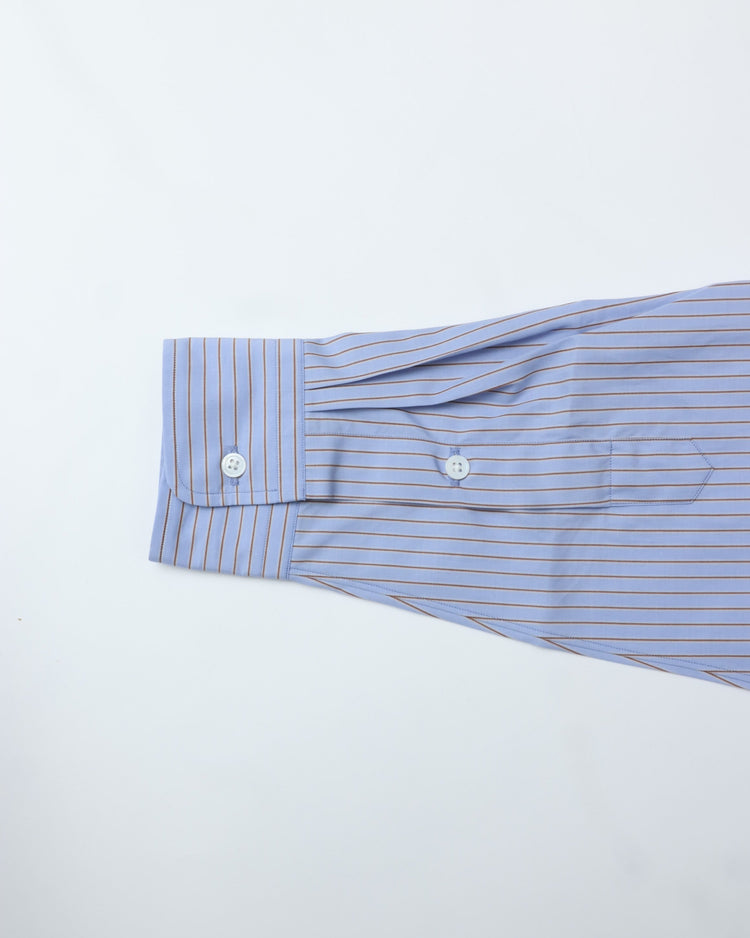 Riprap / FF REGULAR COLLAR SHIRTS SAX/BROWN