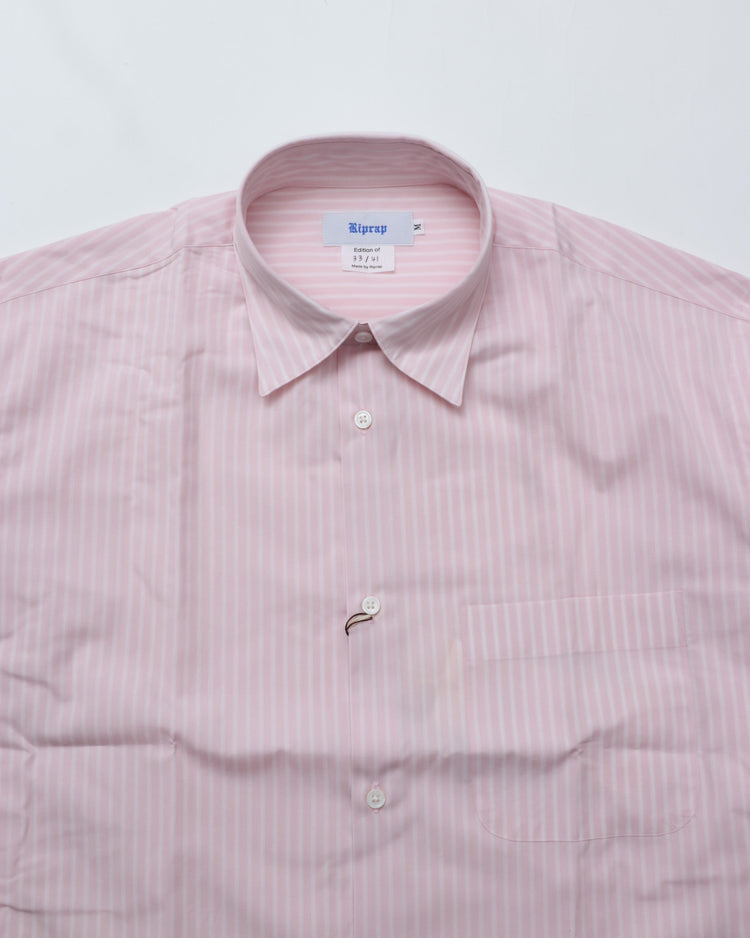 Riprap / FF REGULAR COLLAR SHIRTS PINK/WHITE