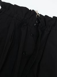 HAVERSACK   ポプリンワッシャーシームレスワイドイージーパンツ 862636 BLACK