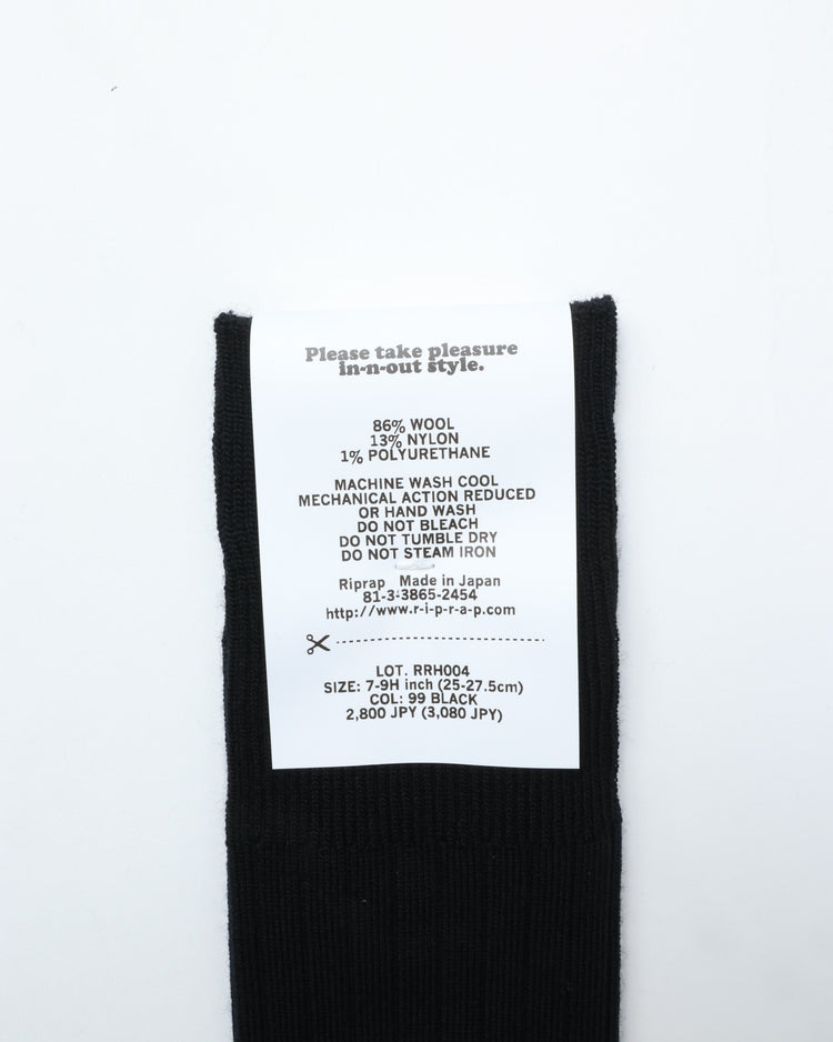 Riprap /  NZ MERINO THREE QUARTERS BLACK