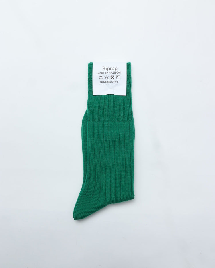 Riprap /  NZ MERINO THREE QUARTERS KELLY GREEN