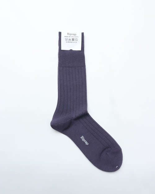 Riprap / NZ MERINO THREE QUARTERS SMOKE PURPLE