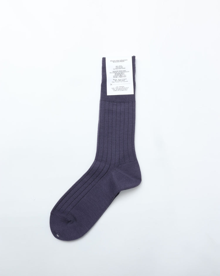 Riprap /  NZ MERINO THREE QUARTERS SMOKE PURPLE