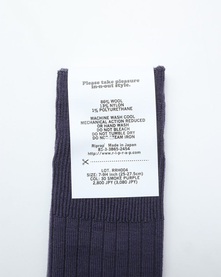 Riprap / NZ MERINO THREE QUARTERS SMOKE PURPLE