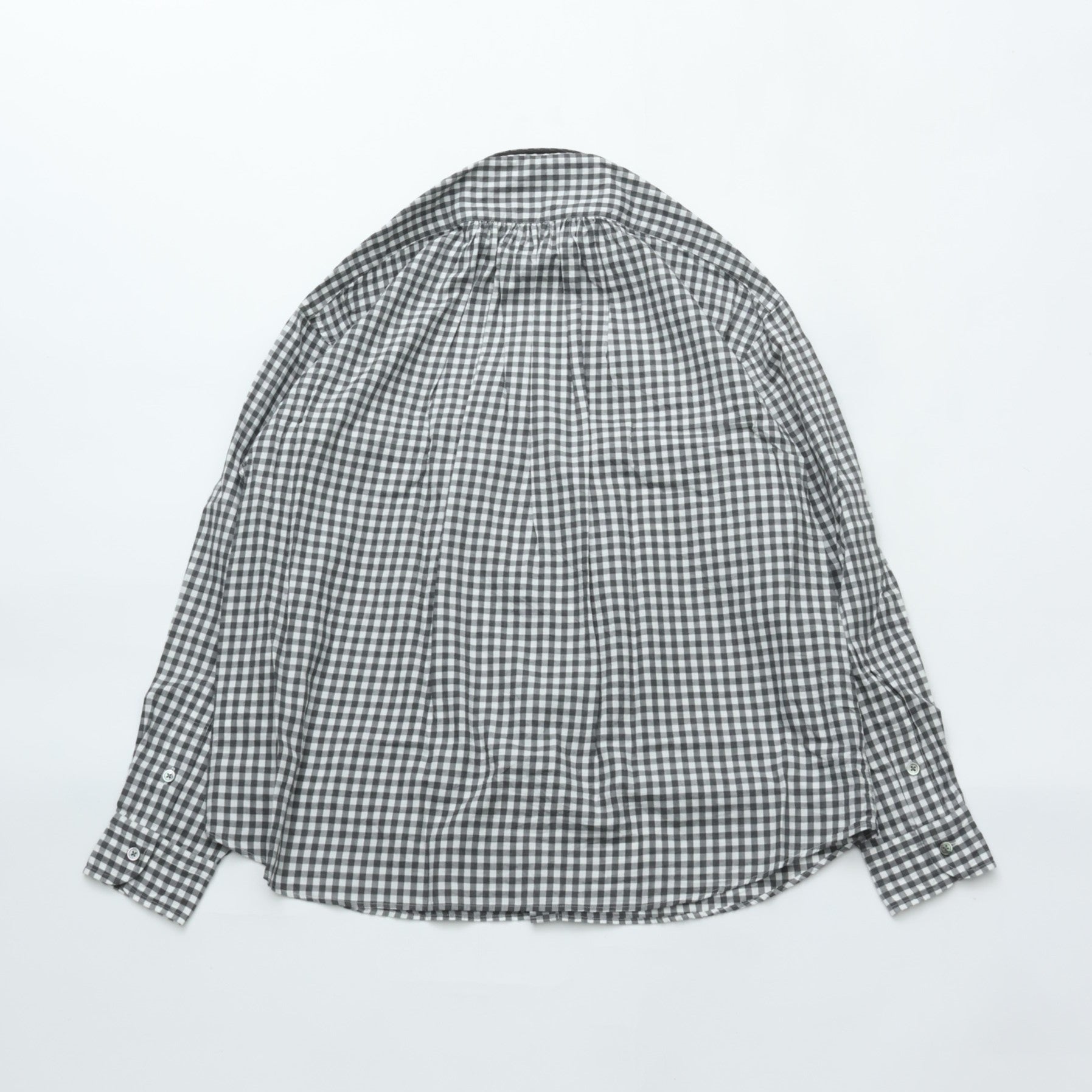 PORTER CLASSIC ROLL UP HEATHER GINGHAM CHECK SHIRT (GIZA 120/2