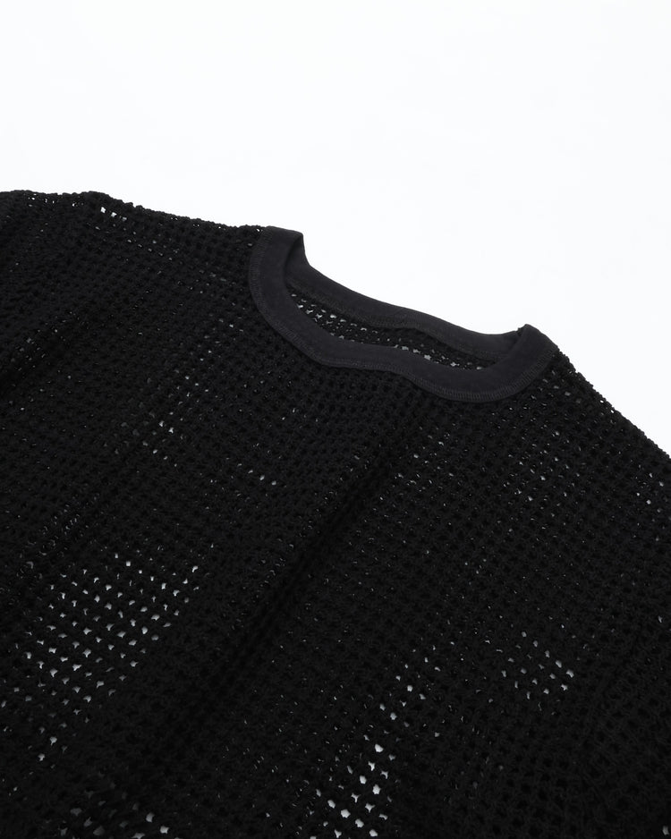 ARMY TWILL  COTTON MESH TEE AM-2613002 BLACK