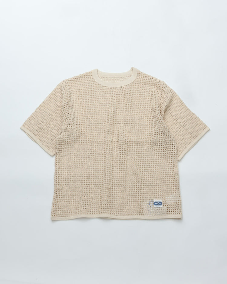 ARMY TWILL  COTTON MESH TEE AM-2613002 ECRU