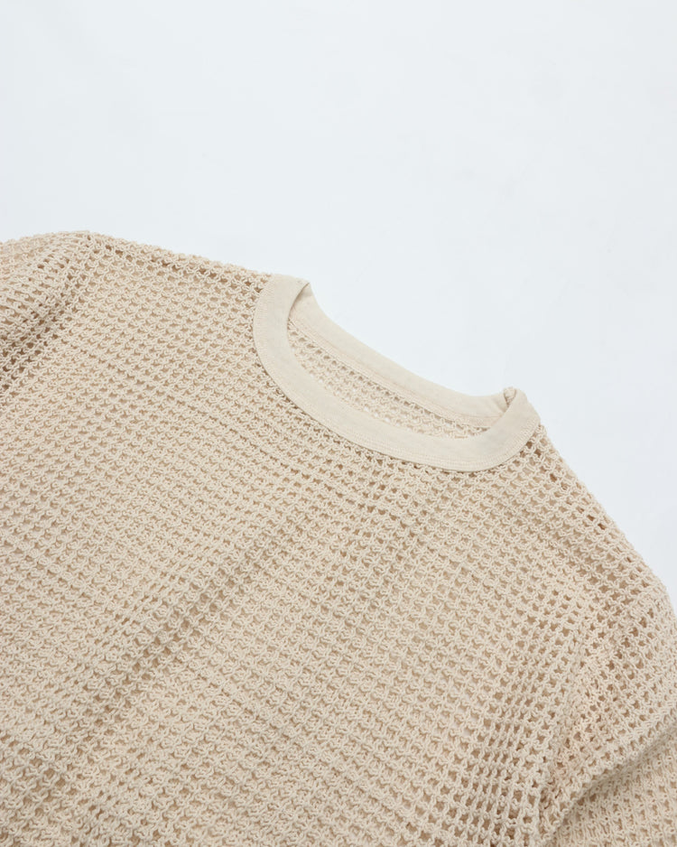 ARMY TWILL  COTTON MESH TEE AM-2613002 ECRU