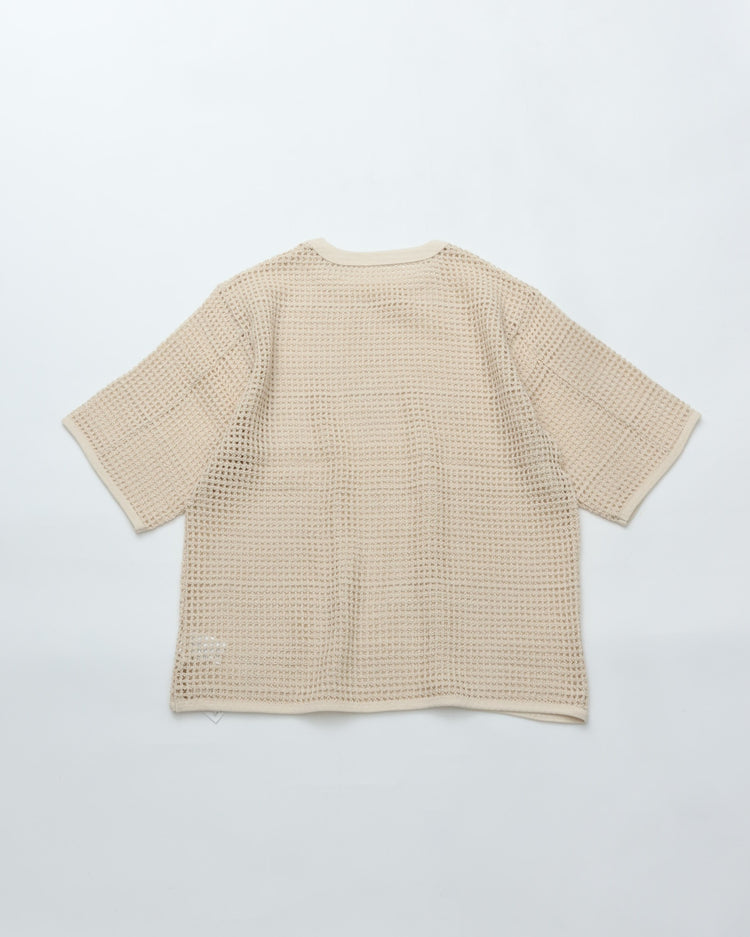 ARMY TWILL  COTTON MESH TEE AM-2613002 ECRU