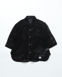 ARMY TWILL  COTTON MESH SHIRT AM-2613003 BLACK
