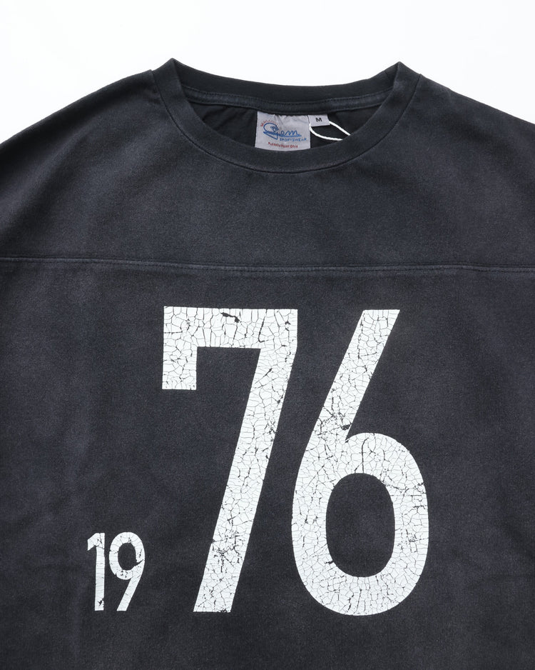 GEM SPORTSWEAR / 1976 FOOTBALL TEE BLACK