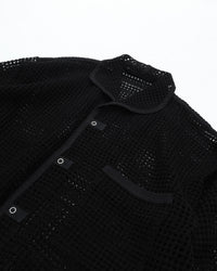 ARMY TWILL  COTTON MESH SHIRT AM-2613003 BLACK