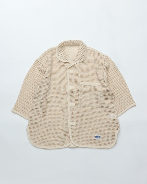 ARMY TWILL COTTON MESH SHIRT AM-2613003 ECRU