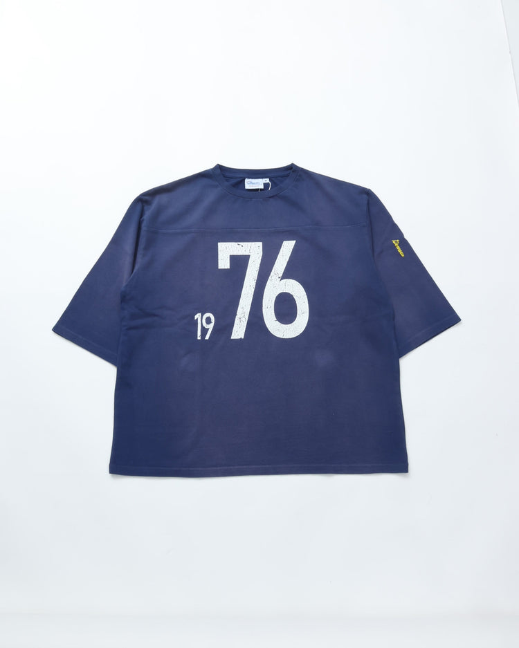 GEM SPORTSWEAR / 1976 FOOTBALL TEE NAVY