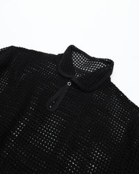 ARMY TWILL  COTTON MESH PO SHIRT AM-2613004 BLACK