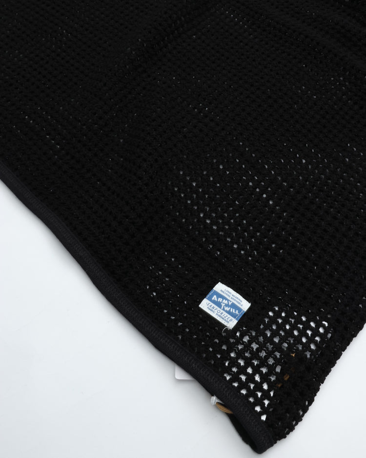 ARMY TWILL  COTTON MESH PO SHIRT AM-2613004 BLACK