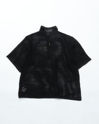 ARMY TWILL  COTTON MESH PO SHIRT AM-2613004 BLACK