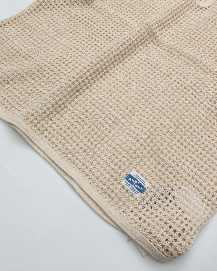ARMY TWILL  COTTON MESH PO SHIRT AM-2613004 ECRU