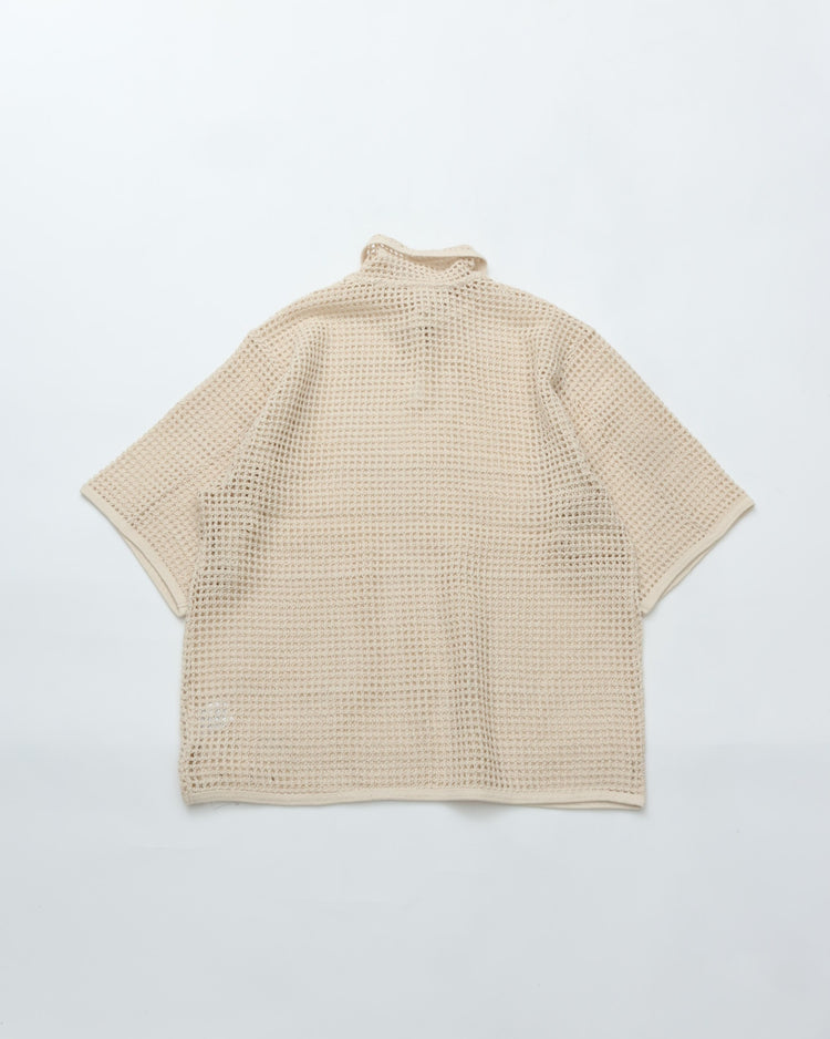 ARMY TWILL  COTTON MESH PO SHIRT AM-2613004 ECRU